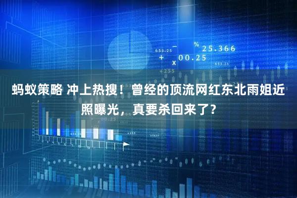 蚂蚁策略 冲上热搜！曾经的顶流网红东北雨姐近照曝光，真要杀回来了？